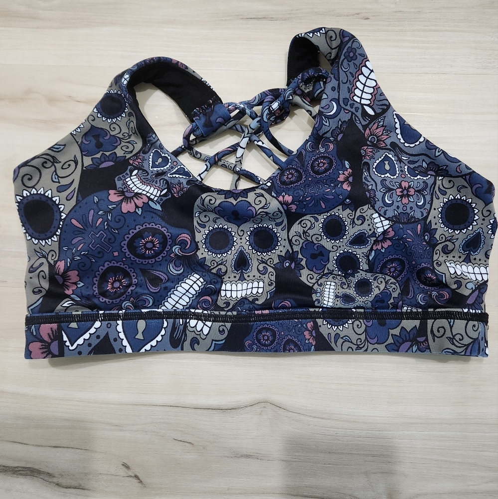 CVG Medium Butterfly Back Bra Midnight Skull